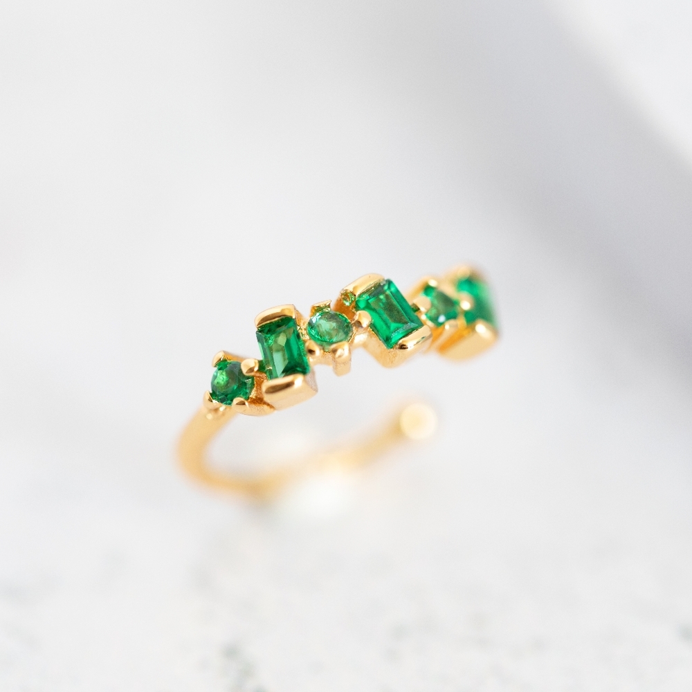 Verde Stone Ear Cuff (S925)